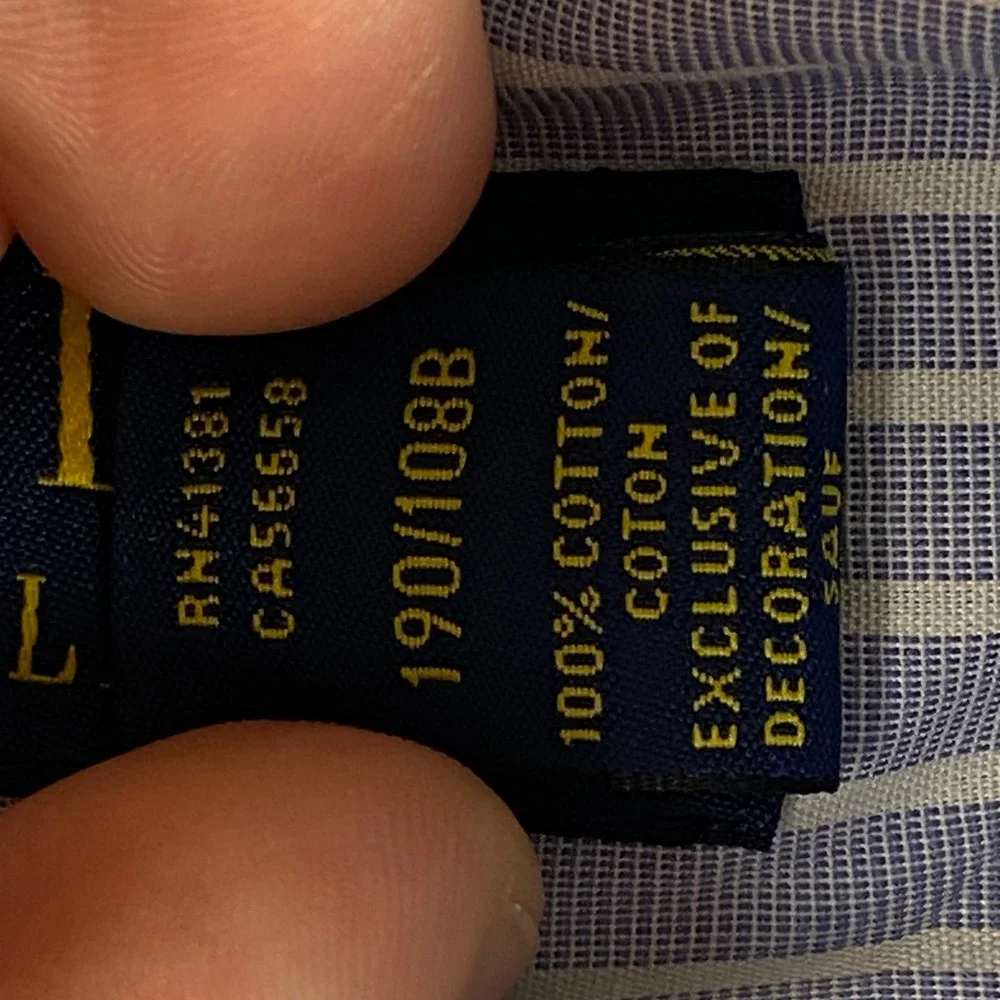 Polo Ralph Lauren measurements chest